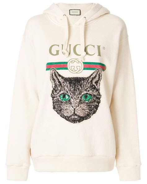 gucci black sweatshirt|gucci cat hoodie black.